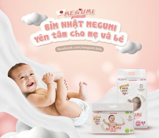 Bí quyết giữ bé khô và thoải mái suốt cả ngày với bỉm Megumi