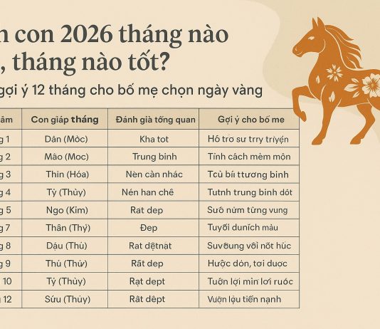 Sinh con 2026 tháng nào đẹp, tháng nào tốt? Bảng gợi ý 12 tháng cho bố mẹ chọn ngày vàng