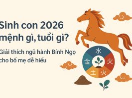 Sinh con 2026 mệnh gì, tuổi gì? Giải thích ngũ hành Bính Ngọ cho bố mẹ dễ hiểu