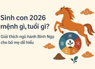 Sinh con 2026 mệnh gì, tuổi gì? Giải thích ngũ hành Bính Ngọ cho bố mẹ dễ hiểu